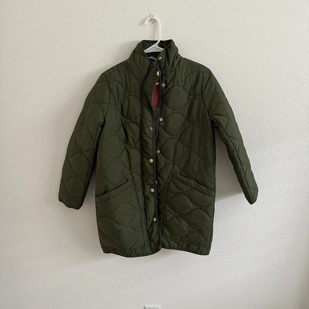 J.Crew Quilted Cocoon Puffer Coat Size xs petite